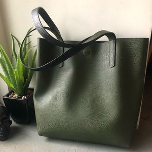 Reversible Green & Black Tote